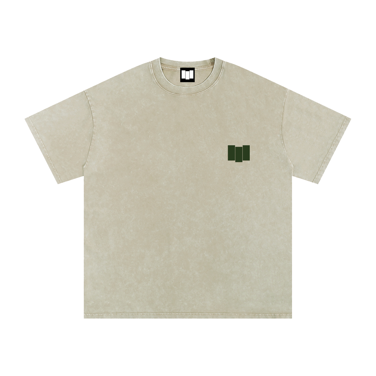 Snow Washed Oversized Shirt - Khaki Wash