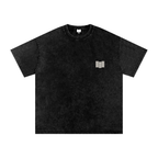 Snow Washed Oversized Cotton Shirt - Asphalt