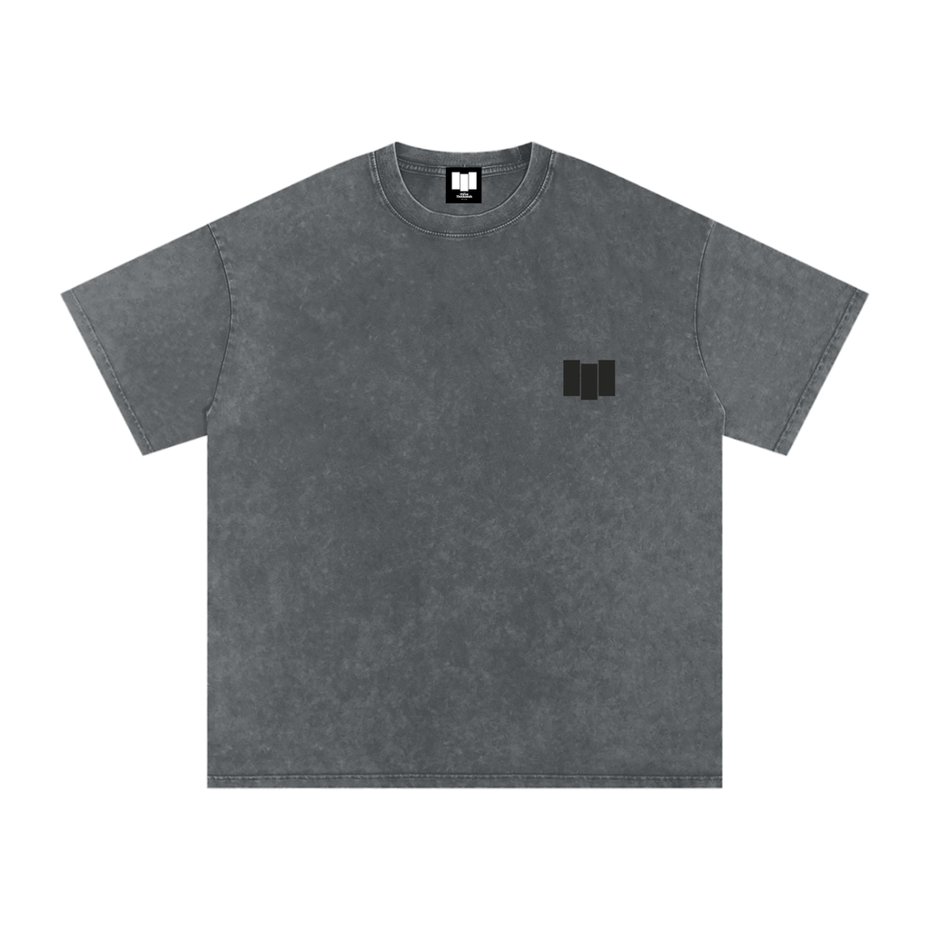 Snow Washed Oversized Shirt - Concrete